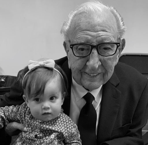 Grandpa with great, great granddaughter Ruthie